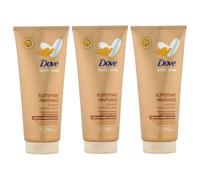 Dove Derma Spa Summer Revived - Lot de 3 lotions pour le corps - pour peaux claires à moyennes, 200 ml
