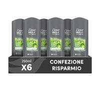 Dove, Dove Men+Care Extra Fresh Douche 3 en 1 pour Homme Hydratante Corps Visage Cheveux avec Technologie MicroMoisture Fournit 24 Heures d'Hydratation, 6 Pièces 250 ml