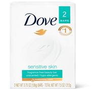 Dove Dove Sensitive Skin Bath Bars Unscented, Unscented 2/4.25 oz by Dove