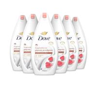 Dove Gel Douche Bienfaisant Dermo-Naturel Hydratant Huile d'Amande 1/4 Crème Hydratante Testée dermatologiquement Bain Moussant pour Homme et Femme Bouteille 100% Recyclé* 6 Pièces x 450 ml