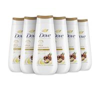 Dove Gel Douche Nourrissant Doux Gel Douche Hydratant Formule Douce sur le Microbiome de la Peau avec Hydratants Végétales Sans SLES Bain Douche pour Homme et Femme 6 Pièces de 225ml