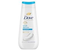 Dove Gommage Doux Gel Douche Hydratant Formule Douce sur le Microbiome Peau aux Actifs Hydratants Végétaux Sans SLES Bain Douche pour Homme et Femme 225ml