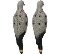 Dove leurres pour Chasse 2 pcs 11x3,2 Pouces de Pigeon réaliste 3D cibles de tir à l'arc de Mousse Eva Soft Eva Accessoires DE Chasse DE DOUOBLE Plage PIGNALABLE BAITS Animal BAITS Cibles pour l'équi