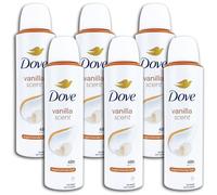 Dove Lot de 6 déodorants anti-transpirants en spray à la vanille 6 x 150 ml