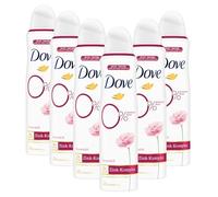 Dove Lot de 6 déodorants en spray parfum rose avec complexe de zinc nourrissant et 0 % sels d'aluminium 150 ml