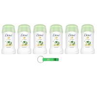 Dove Lot de 6 déodorants en stick au concombre et au thé vert avec crème hydratante, 48 h - 40 ml + porte-clés Beni Culinari
