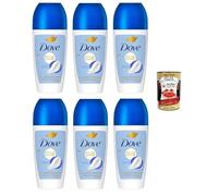 Dove Lot de 6 déodorants Roll On Advanced Care Talk anti-transpirants Formule douce avec triple action hydratante, protection jusqu'à 48 heures, 50 ml + Italian Gourmet Polpa 400 g