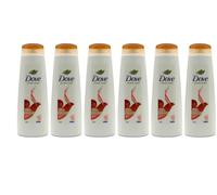 Dove Lot de 6 shampoings longs et radiants pour cheveux longs et sans force jusqu'à 10 x moins de poils x 250 ml