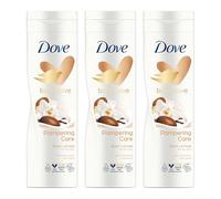 Dove Lotion Corporelle Hydratante Body Love Pampering Care, Pour Peau Sèche, 48H d'Hydratation, Peau Douce et Nourrie, Avec Beurre de Karité et Vanille, 3x 400 ml