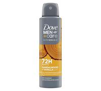 Dove Men+Care Advanced Déodorant en spray anti-transpirant, parfum bois de santal et vanille, 72 heures de protection contre les odeurs corporelles et l'humidité des aisselles, 150 ml