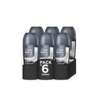 Dove Men+Care Advanced Invisible Dry Déodorant Roller, offre jusqu'à 72 heures de protection contre la transpiration - 6 x 50 ml - Pack économique