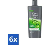 Dove Men+Care - Extra Fresh - Gel douche 3 en 1 - Soignant - 700 ml - Pack avantage - 6 pièces