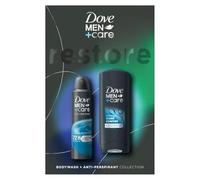 Dove Men+Care Restore Collection Gel douche et déodorant anti-transpirant Coffret cadeau pour un confort et une protection tout au long de la journée 2 pièces