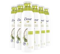 Dove Mousse de douche à l'huile de noix de coco infusée aux huiles essentielles pour une douceur 24 heures 200 ml Lot de 6
