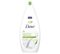 Dove Mousse Douche Rafraîchissante Soin Hydratant Dermo-Naturel Concombre et Thé Vert 1/4 Crème Hydratante Testée Dermatologiquement Gel Douche pour Homme et Femme Flacon 100% Recycle* 750