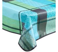 Dove - Nappe en damassé Anti-Tache Motif Etoile Carré : 160 x 160 cm