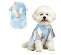 Dove Olive Branch Chemise hawaïenne XL pour petits chiens - Tenue d'été mignonne pour la plage - Vêtement doux et respirant avec boutons