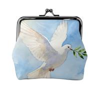 Dove Olive Branch Porte-monnaie en cuir avec verrou pour femme
