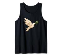 Dove Origami Anti-Guerre Cessez-Le-feu Olive Branch Peace Débardeur