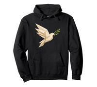 Dove Origami Anti-Guerre Cessez-Le-feu Olive Branch Peace Sweat à Capuche