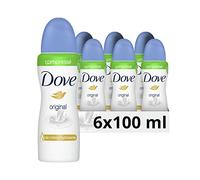 Dove Original Déodorant Femme Spray Compressé Anti-Transpirant, Efficace 48h Anti-Irritations (Lot de 6x100ml)