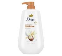 Dove Purely Pampering Body Wash avec pompe pour peaux sèches, beurre de karité avec nettoyant chaud à la vanille qui élimine efficacement les bactéries tout en prenant soin de votre peau