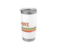 DOVE Rétro Prénom Personnalisé Rayures Vintage Gobelet isotherme en acier inoxydable double paroi