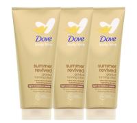 Dove Summer Revived Self Tan Lot de 3 lotions pour le corps, 200 ml chacun, léger à moyen