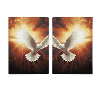 Dove Sun Art - Étui de passeport imprimé pour passeport de voyage, étui portefeuille en cuir avec blocage RFID, pour homme et femme, 20,3 x 13,8 cm, moderne, Dove Sun Art, 20.3x13.8cm, Moderne