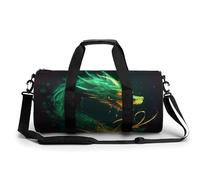 Dove Sun Art Petit sac de sport de voyage avec compartiment pour homme et femme, Dragon vert., 17.7in/9in/9in