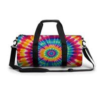 Dove Sun Art Petit sac de sport de voyage avec compartiment pour homme et femme, Motif Tie Dye., 17.7in/9in/9in