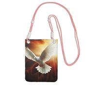 Dove Sun Art - Sac à bandoulière étanche pour téléphone portable et femme - Mini sac à main pour téléphone portable avec sangle réglable - Pochette de voyage pour téléphone portable, rose, taille
