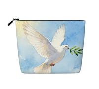 Dove Trousse de maquillage légère en imitation lin Motif branche d'olivier