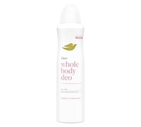 Dove Whole Body Déodorant en spray parfum framboise et rose avec 0% de sels d'aluminium pour les aisselles, la poitrine, les jambes et plus encore 150 ml