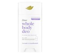 Dove Whole Body Déodorant en stick senteur lavande et camomille avec 0% de sels d'aluminium pour les aisselles, la poitrine, les jambes et plus 75 ml