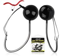 Dovesun 12 Pièces Têtes de Jig sans Herbe Hameçons Wacky Rig Hameçons de Pêche sans Herbe Têtes de Jig pour Pêche à la Basse Poids pour vers 3.5g