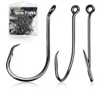 Dovesun Hameçons Circulaires pour Poisson-Chat 2X Résistance 100 Pièces Hameçons à Silure/Octopus Circle Hooks Eau Douce et Eau Salée Tailles 2/0