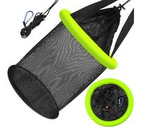 Dovesun Panier de pêche flottant de 37 litres, filet de pêche pliable portable en maille de nylon | Cage de rangement pour appâts en nylon enduit pour garder les écrevisses, les lixivies et autres
