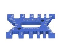 Dovetail Jig Tenon Caliper, Aluminum Woodworking Measuring Ruler with Engraved Metric and Imperial Scales for Router Saw Carpentry Joint Accuracy (Bleue)