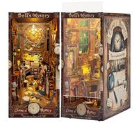 Doviden Book Nook DIY - Maquette Maison Mystère à Construire, Puzzle 3D Bois avec Lumière LED - Maison Miniature Décorative pour Bibliothèque - Loisir Créatif Adulte et Cadeau Original