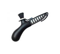 Dovo 10906 Couteau, Lame Inox 6 Cm, Manche Synthétique Noir Avec Brosse En Crin De Cheval