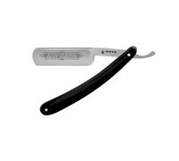 DOVO Rasoir barbe Quality - Rasoio dritto in acciaio al carbonio - 6/8 di pollice - Testa rotonda - Molatura completa - DOVO Solingen Rasoir barbier