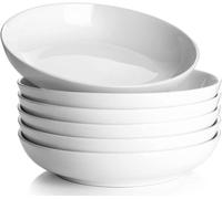 DOWAN 21.6cm Largeur Blanc Plats à pâtes Set de 6