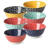 DOWAN Bols à Céréales en Porcelaine, 700ml Bol Petit Dejeuner/ de Soupe Micro Ondes, Grand bol Japonais à l'Avoine Mignons pour Pâtes, Petite Salade, Ragoûts, Riz, Poids Léger, Lot de 4