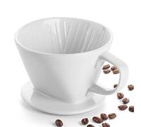 DOWAN Goutteur à café non électrique, accessoires d'infusion lente en porcelaine pour la maison, le café, les restaurants, machine à infuser manuelle facile, blanc