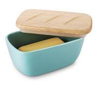 DOWAN Grand beurrier de 16,5 cm - Beurrier en céramique avec couvercle, bleu