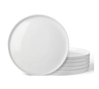 DOWAN Lot de 6 assiettes plates en céramique de 25,4 cm pour salade, pâtes et steaks