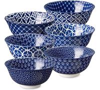 DOWAN Lot de 6 bols à céréales en céramique 680ml Ø15,2cm Bols à dessert Lavables au lave-vaisselle et au micro-ondes pour fruits Snacks Crème glacée