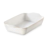 DOWAN Plat de cuisson en céramique, cocotte 9 x 13 avec motif en relief