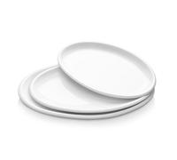 DOWAN Set de 3 grands plats de service ovales en porcelaine résistant au four pour hors-d'œuvre viande snacks, 40.6/35.6/30.5cm